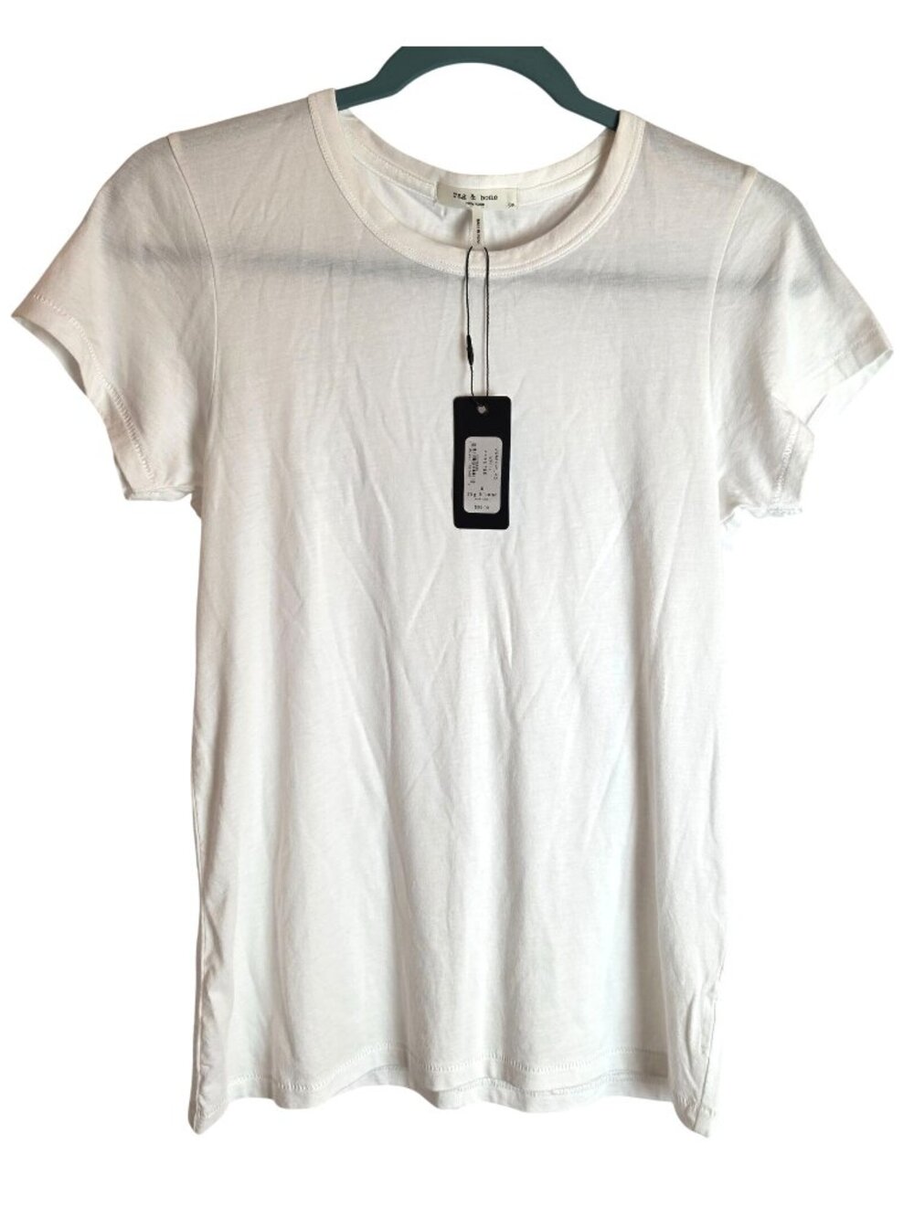 rag & bone White Short Sleeve Crew Neck T-Shirt Women Size S NWT Designer